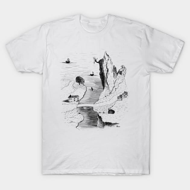 Drawing / sketch of nature T-Shirt by Arpi Design Studio